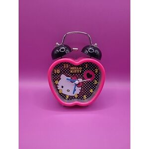 Hello Kitty Pink Miniature Twin Bell Alarm Clock Apple Sanrio 2014‎ Tested/Works